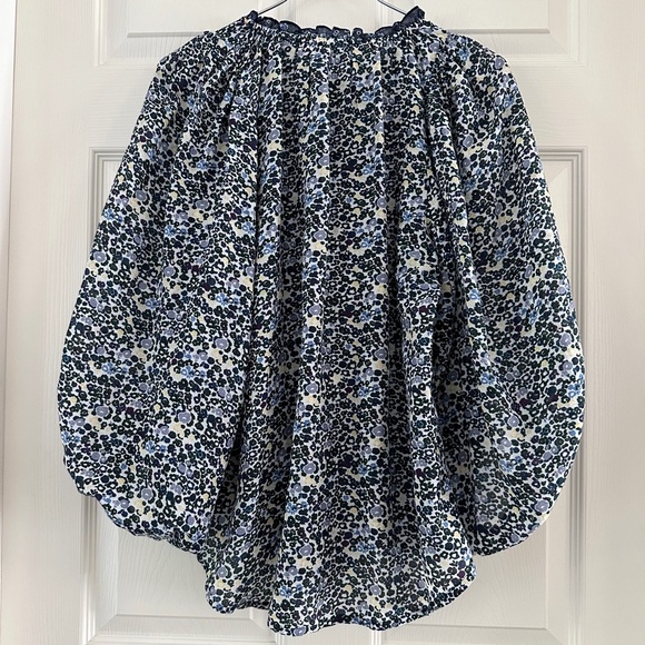 Apiece Apart Everlasting Blouse in Floral Navy - Picture 3 of 13